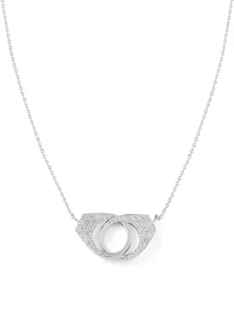 LB Exclusive handcuff-pendant diamond necklace Silver PN15501W