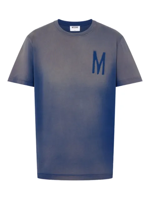 Moschino printed organic cotton jersey T-shirt Blue A07070241