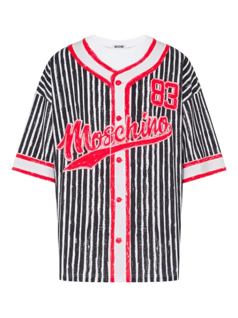Moschino trompe-l'oeil baseball-print T-shirt Red A07090241