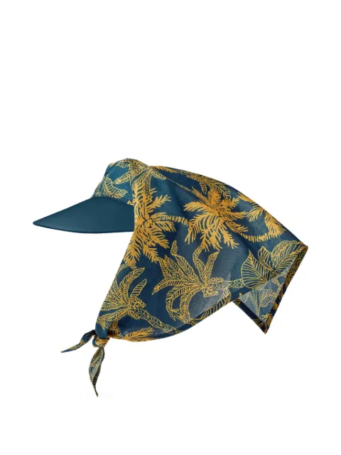 ERES Carlotta tropical-print visor Blue 192609