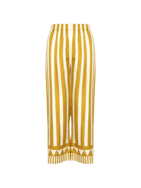 ERES striped-pattern trousers Yellow 232614