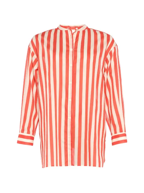 ERES Duetto striped cotton shirt Red 272624