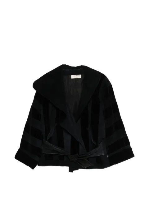 A.N.G.E.L.O. Vintage Cult 1980s striped belted jacket Black AN540AAE