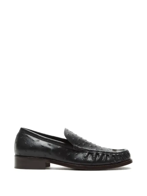 Acne Studios embossed-detail leather loafers Black BD0391
