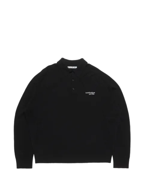 Acne Studios wool knit polo Black B60388