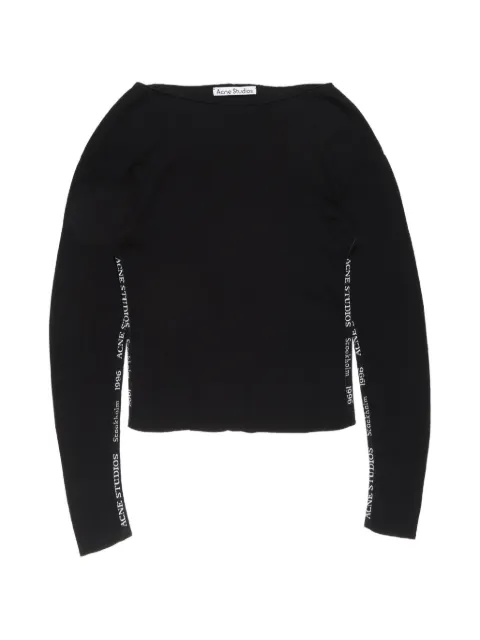 Acne Studios logo-embellishment sweater Black B60409