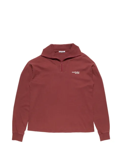 Acne Studios half-zip logo sweatshirt Red BI0220