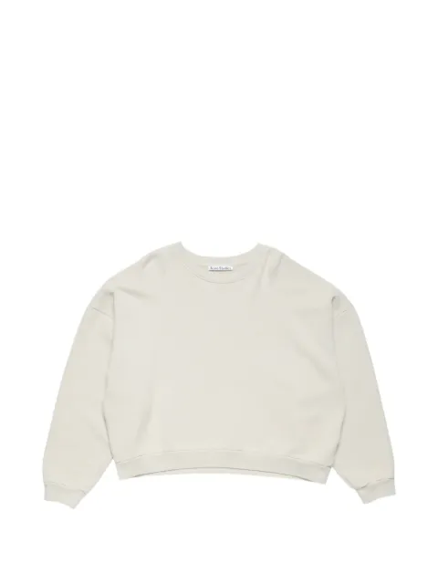 Acne Studios rubber logo fleece sweatshirt Neutrals CI0137