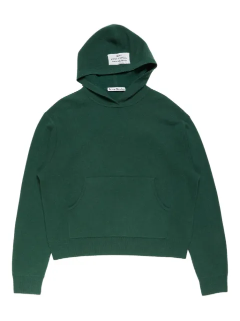 Acne Studios knitted long-sleeve hoodie Green B60353