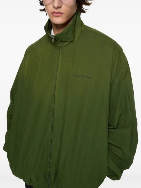 Acne Studios washed logo jacket Green B90863