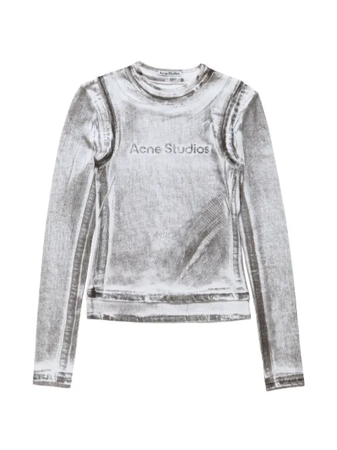 Acne Studios layered printed T-shirt White AL0531