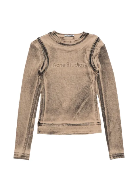 Acne Studios layered printed T-shirt Neutrals AL0531
