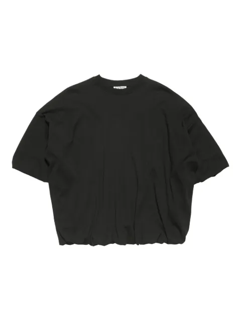 Acne Studios gathered logo T-shirt Black AL0528PS26900