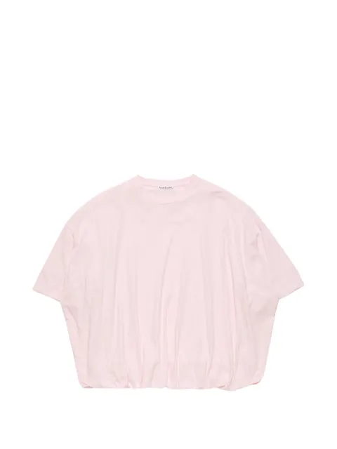 Acne Studios gathered logo T-shirt Pink AL0528