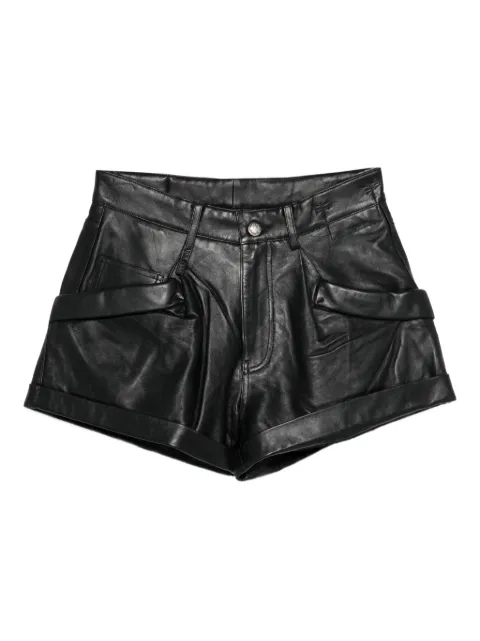 R13 leather shorts Black R13WR568R426A
