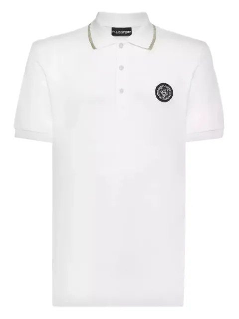 Plein Sport SS tiger emblem polo shirt White MTK7243STE003N0116