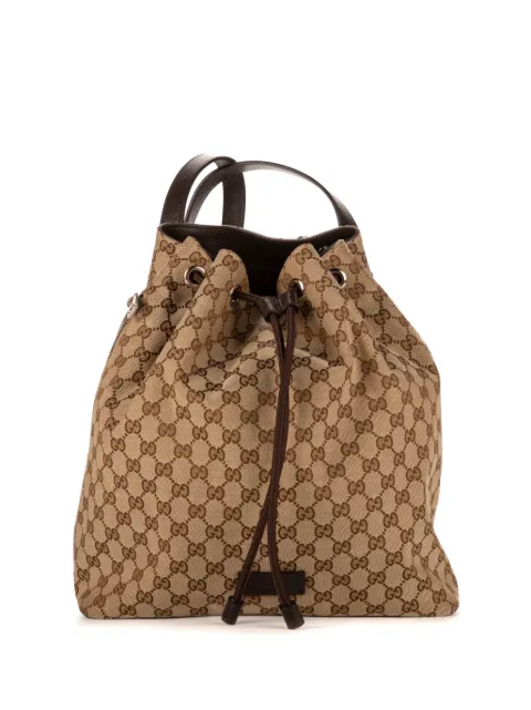 Gucci Pre-Owned monogram-pattern backpack Neutrals 449175