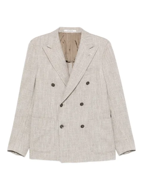 Tagliatore double-breasted herringbone blazer Neutrals 1SVS20KC90059