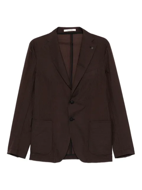 Tagliatore textured blazer Brown GDAKAR22KC80002