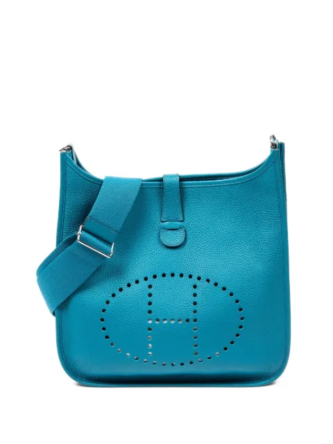 Hermès Pre-Owned 2013 Evelyne III PM perforated shoulder bag Blue STAMP