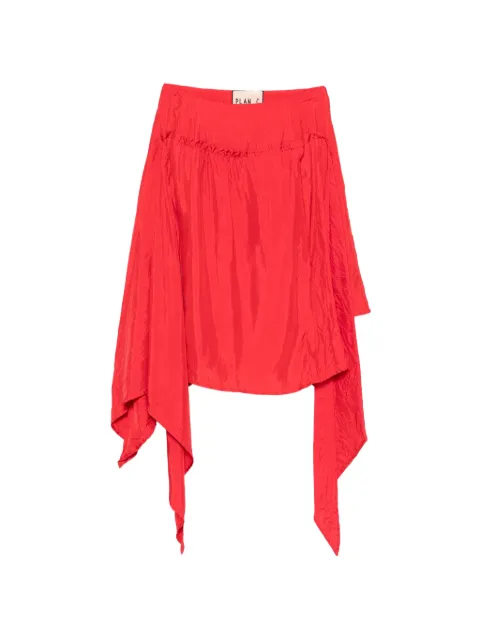 Plan C tie detail skirt Red GOCAH01A00TV038