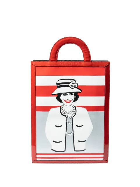 CHANEL Pre-Owned 2000-2002 graphic tote bag Red 6978032