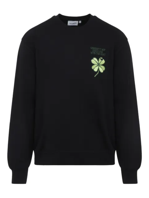 Carhartt WIP Clover embroidered sweatshirt Black I036038