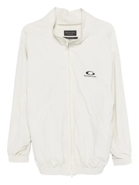 Balenciaga logo zip jacket Neutrals 850869TTO049012