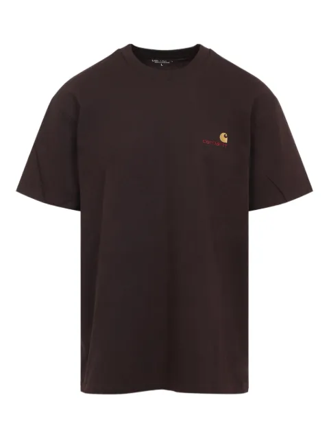 Carhartt WIP S/S American Script embroidered T-shirt Brown I029956