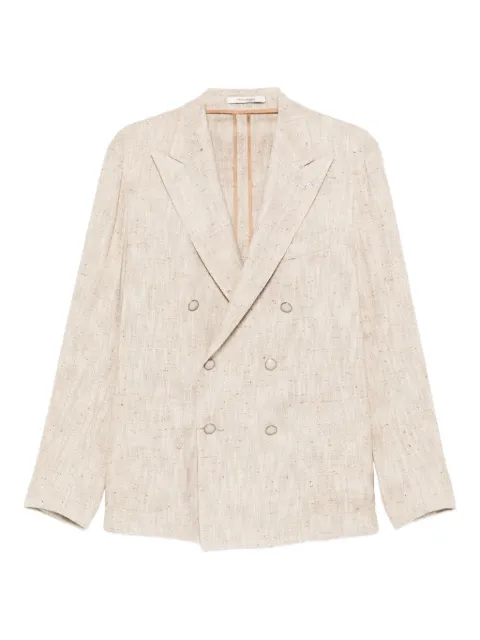 Tagliatore peak-lapel double-breasted blazer Neutrals GDARREL20KA50088