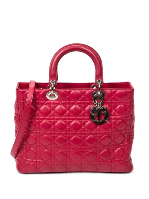 Christian Dior Pre-Owned large Lady Dior tote bag Pink 08MA0191