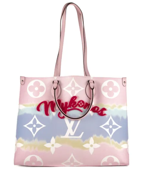 Louis Vuitton Pre-Owned 2000's Mykonos Onthego GM monogram tote bag Pink FL1210