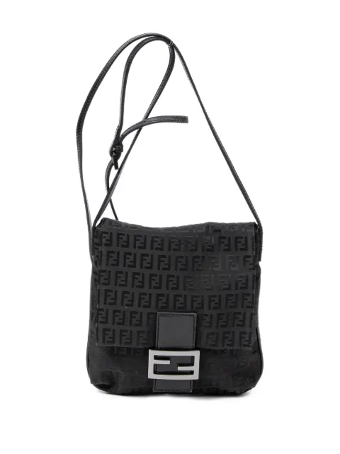 Fendi Pre-Owned Zucchino-pattern shoulder bag Black 23628BT075JQ5049