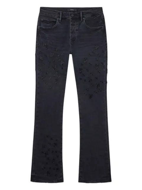Purple Brand beaded bootcut jeans Black P004BEMF126