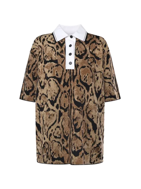 Stella McCartney printed polo top Brown 6K11623S26178490