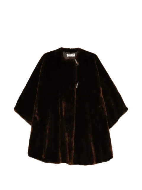 A.N.G.E.L.O. Vintage Cult 1980s horn-buttons cape Brown AN350ZY