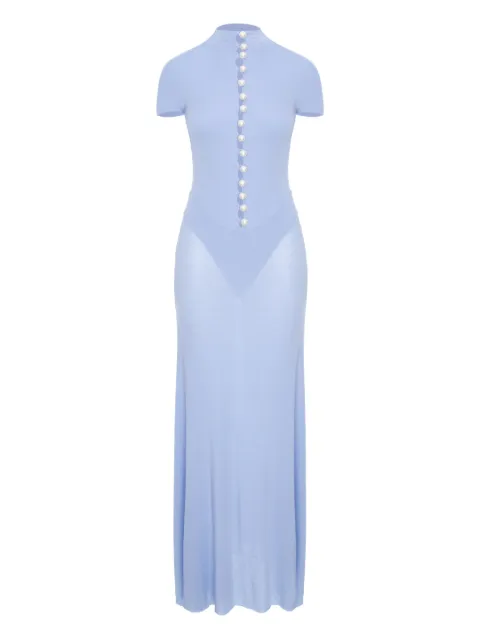 MANURÍ pearl-embellished maxi dress Blue MRSS26VICH9DR05
