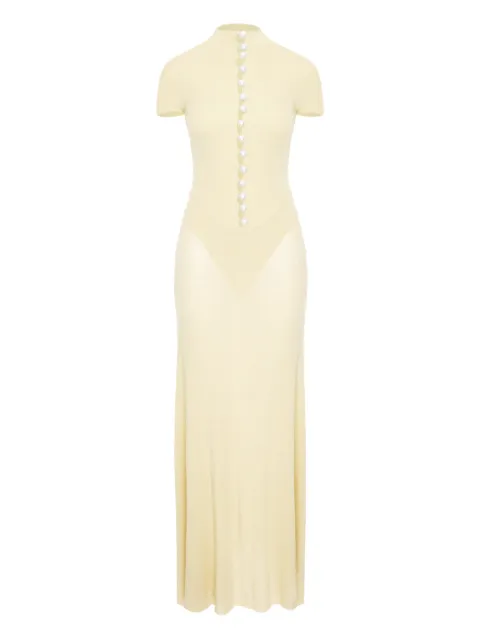 MANURÍ mock-neck maxi dress Neutrals MRSS26VICH9DR05