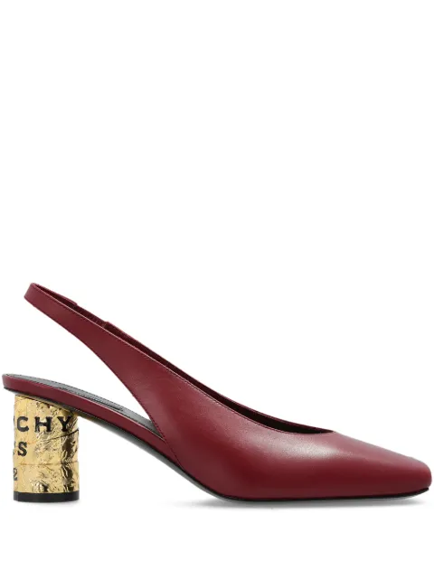 Givenchy square-toe slingback pumps Red BE4056E1J7