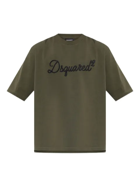 DSQUARED2 logo-embroidered loose-fit T-shirt Green S74GD1524D20106