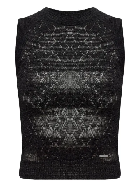 DSQUARED2 openwork sleeveless vest Black S75HA1416D13204