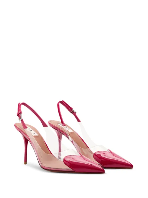 Alaïa Le Cœur slingbacks in patent leather Red AA3E083CK150