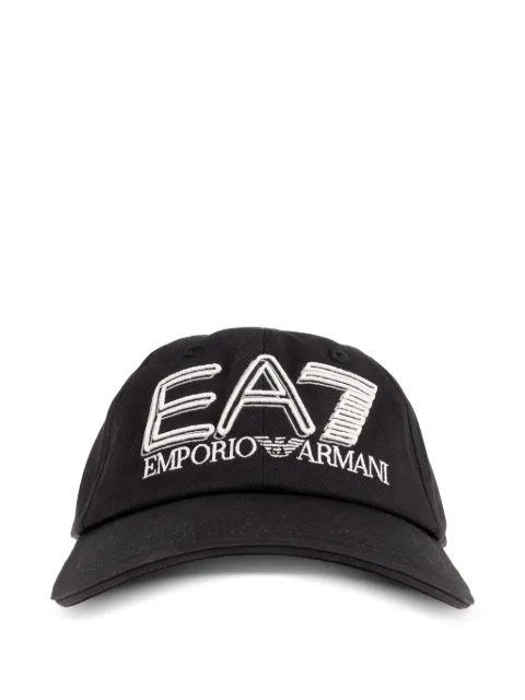 Ea7 Emporio Armani logo embroidered cap hat Black 7X000597AF15502