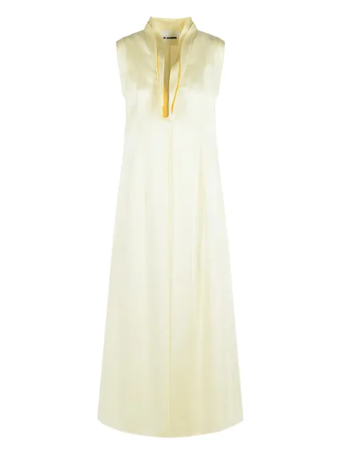 Jil Sander deep-neckline dress Yellow J02CT0554J76018