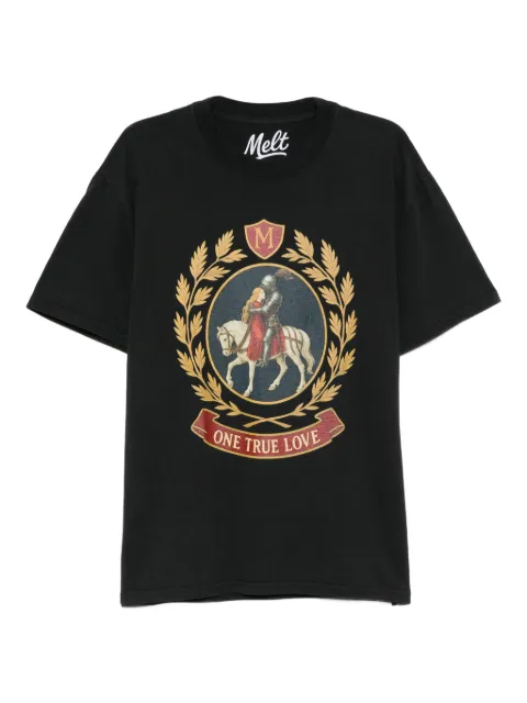 Melt cotton printed T-shirt Black MS5114