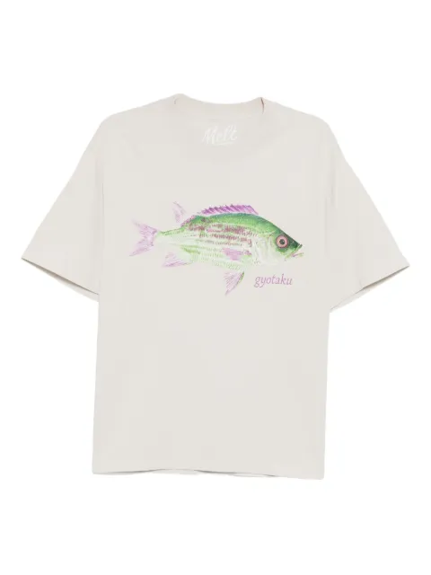 Melt cotton printed T-shirt Neutrals MS5113