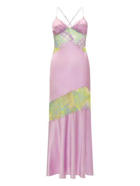 Donde Esteban Lila Salpicón midi dress Purple D5DRS012