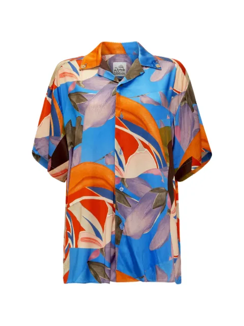 Donde Esteban Palenque Flores short-sleeve shirt Blue D5SHI116