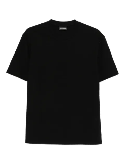 Emporio Armani logo-pattern T-shirt Black EM004594AF10762FC293