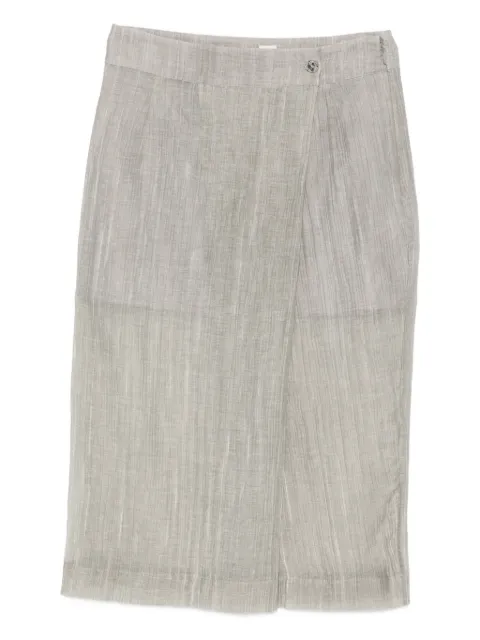 The Garment Delfi button wrap midi skirt Grey 22041